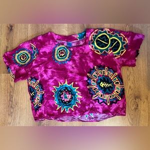 Vintage Crop Top Caribbean Surf  Single Stitch Women’s